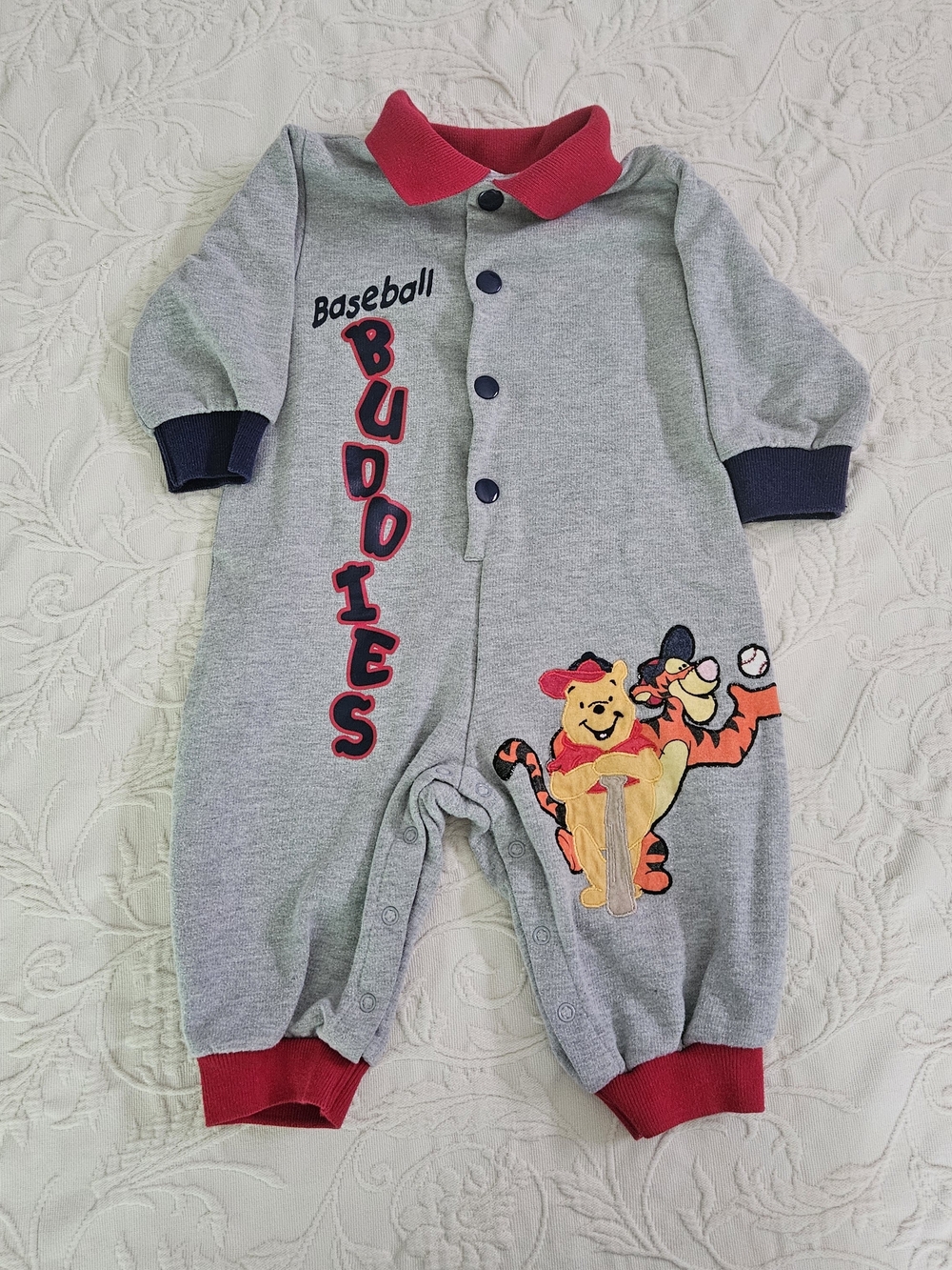 Vintage Pooh Baseball Buddies One-piece